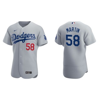 Men's Los Angeles Dodgers Chris Martin Gray Authentic Alternate Jersey