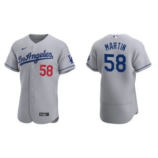 Men's Los Angeles Dodgers Chris Martin Gray Authentic Road Jersey