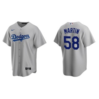 Men's Los Angeles Dodgers Chris Martin Gray Replica Alternate Jersey