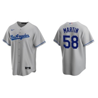 Men's Los Angeles Dodgers Chris Martin Gray Replica Road Jersey