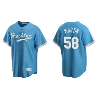 Men's Los Angeles Dodgers Chris Martin Light Blue Cooperstown Collection Alternate Jersey