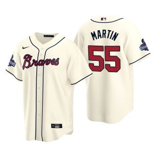Chris Martin Men's Atlanta Braves Cream Alternate 2021 World Series Champions Replica Jersey
