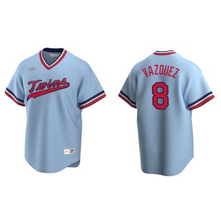 Christian Vazquez Men's Minnesota Twins Nike Light Blue Road Cooperstown Collection Jersey
