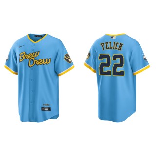 Christian Yelich Brewers Powder Blue 2022 City Connect Replica Jersey
