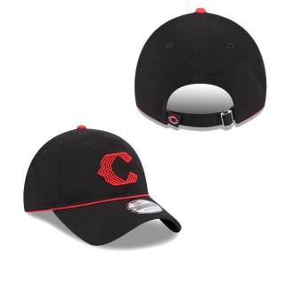 Cincinnati Reds Black 2023 City Connect 9TWENTY Adjustable Hat
