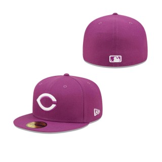 Cincinnati Reds Grape Logo 59FIFTY Fitted Hat