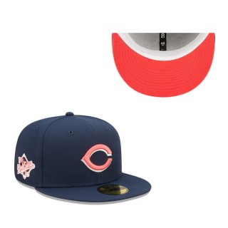 Men's Cincinnati Reds Navy Cooperstown Collection Lava Undervisor 59FIFTY Fitted Hat