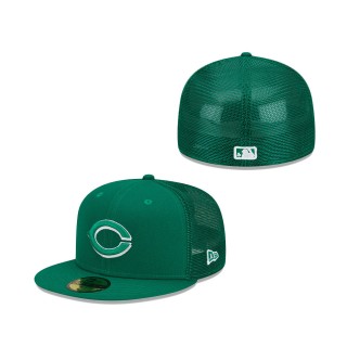 Cincinnati Reds 2022 St. Patrick's Day On-Field 59FIFTY Fitted Hat Green