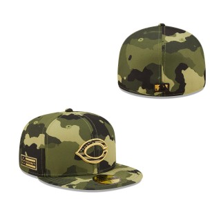 Cincinnati Reds New Era Camo 2022 Armed Forces Day 59FIFTY Fitted Hat