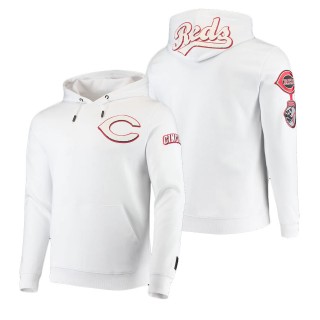 Cincinnati Reds Pro Standard White Logo Pullover Hoodie