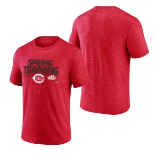 Cincinnati Reds Red 2022 MLB Spring Training Cactus League Spring Fade Tri-Blend T-Shirt