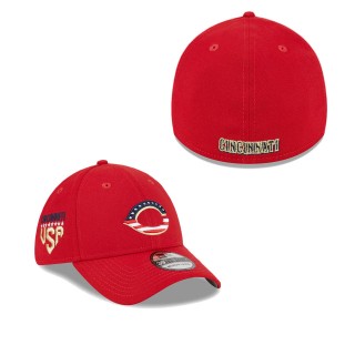Cincinnati Reds Red 2023 Fourth of July 39THIRTY Flex Fit Hat