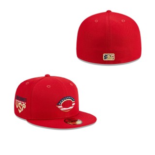 Cincinnati Reds Red 2023 Fourth of July 59FIFTY Fitted Hat