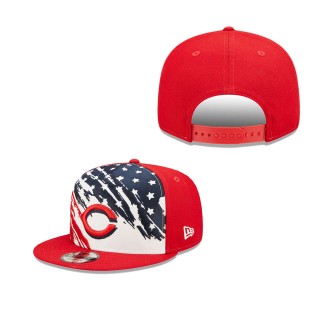 Men's Cincinnati Reds Red 2022 4th of July Independence Day 9FIFTY Snapback Adjustable Hat