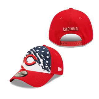 Men's Cincinnati Reds Red 2022 4th of July Independence Day 9FORTY Snapback Adjustable Hat