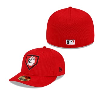 Men's Cincinnati Reds Red 2022 Clubhouse Cooperstown Collection Low Profile 59FIFTY Fitted Hat