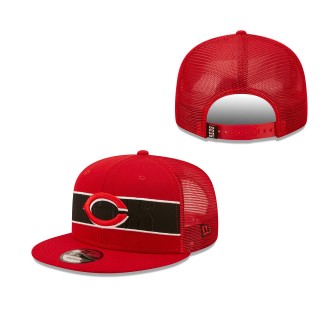 Cincinnati Reds Red Tonal Band Trucker 9FIFTY Snapback Hat