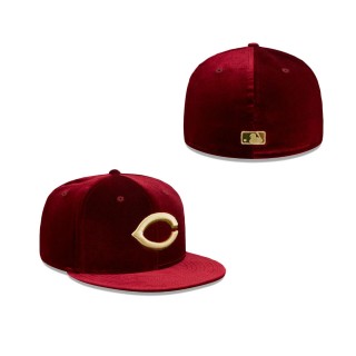 Cincinnati Reds Vintage Velvet Fitted Hat