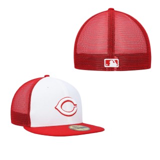Cincinnati Reds White Red 2023 On-Field Batting Practice 59FIFTY Fitted Hat
