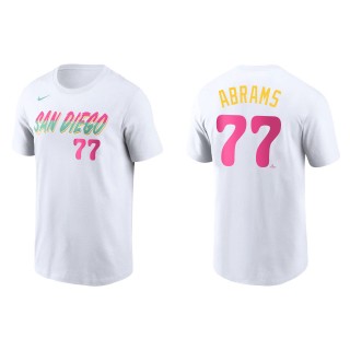 CJ Abrams San Diego Padres White 2022 City Connect Name & Number T-Shirt
