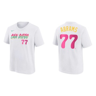 CJ Abrams Youth San Diego Padres White 2022 City Connect Name & Number T-Shirt