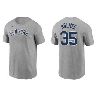 Clay Holmes Men's New York Yankees Derek Jeter Gray Name & Number T-Shirt