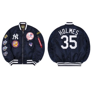 Men's New York Yankees Clay Holmes Navy Alpha Industries Jacket
