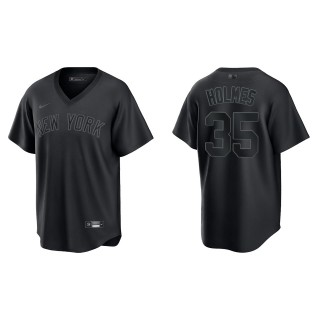Clay Holmes New York Yankees Black Pitch Black Fashion Replica Jersey