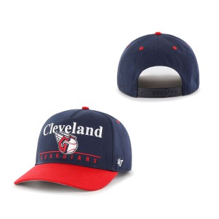 Cleveland Guardians Retro Super Hitch Snapback Hat Navy Red