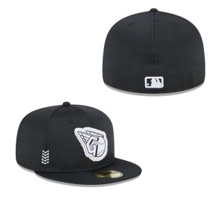 Cleveland Guardians Black 2024 Clubhouse 59FIFTY Fitted Hat