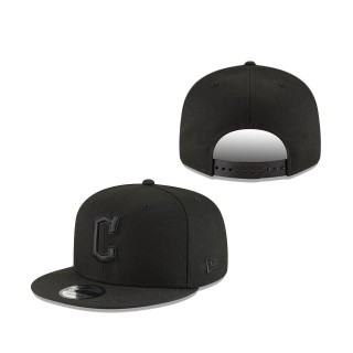 Cleveland Guardians Black Black 9FIFTY Snapback Adjustable Hat