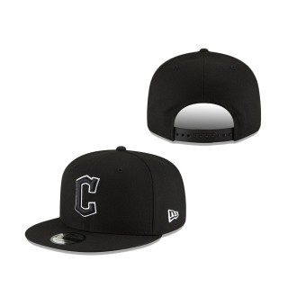 Cleveland Guardians Black White 9FIFTY Snapback Adjustable Hat
