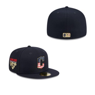 Cleveland Guardians Navy 2023 Fourth of July 59FIFTY Fitted Hat