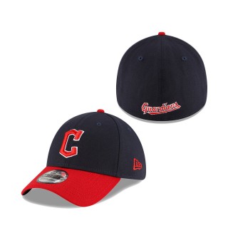 Cleveland Guardians Navy Red Home Team Classic 39THIRTY Flex Hat