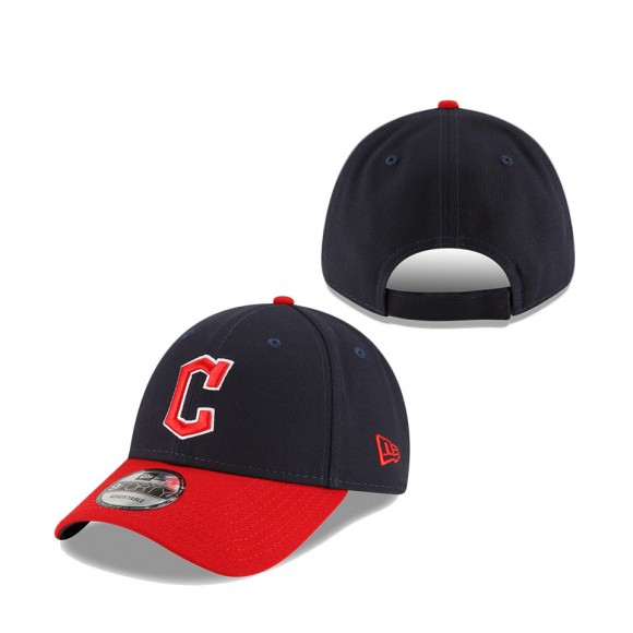 Cleveland Guardians Navy Red Home Team The League 9FORTY Adjustable Hat