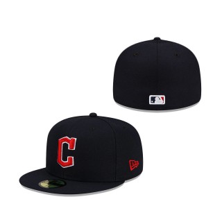 Cleveland Guardians Navy Road Authentic Collection On-Field 59FIFTY Fitted Hat
