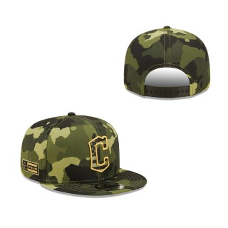 Cleveland Guardians New Era Camo 2022 Armed Forces Day 9FIFTY Snapback Adjustable Hat