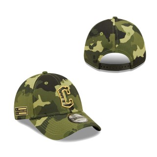 Cleveland Guardians New Era Camo 2022 Armed Forces Day 9FORTY Snapback Adjustable Hat