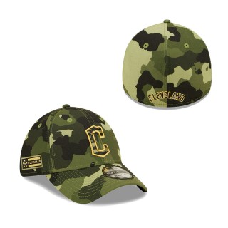 Cleveland Guardians New Era Camo 2022 Armed Forces Day 39THIRTY Flex Hat