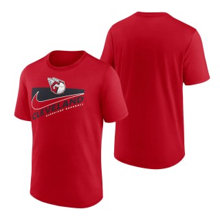 Cleveland Guardians Nike Red Swoosh Town Performance T-Shirt