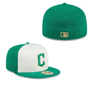 Cleveland Guardians White Green 2024 St. Patrick's Day 59FIFTY Fitted Hat