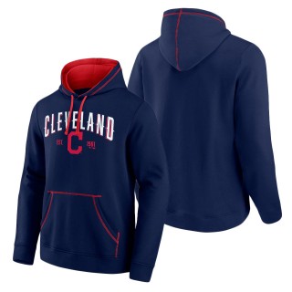 Cleveland Indians Navy Red Ultimate Champion Logo Pullover Hoodie