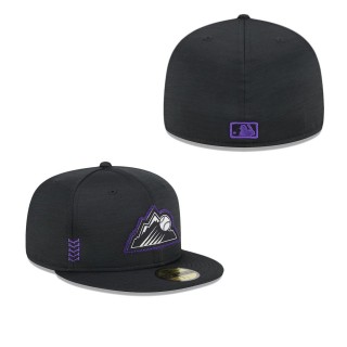 Colorado Rockies Black 2024 Clubhouse 59FIFTY Fitted Hat