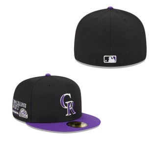 Colorado Rockies Black Big League Chew Team 59FIFTY Fitted Hat