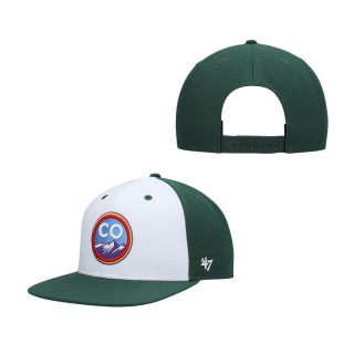 Men's Colorado Rockies Green 2021 City Connect Captain Snapback Hat