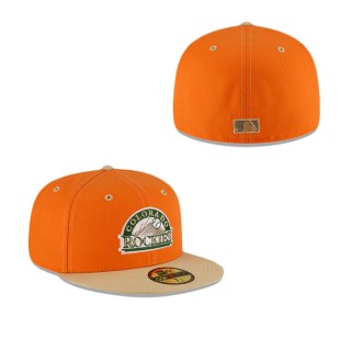 Colorado Rockies Just Caps Orange Popsicle Fitted Hat