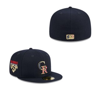 Colorado Rockies Navy 2023 Fourth of July 59FIFTY Fitted Hat