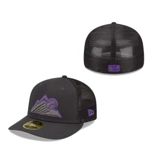 Colorado Rockies 2022 Batting Practice Low Profile 59FIFTY Fitted Hat Graphite