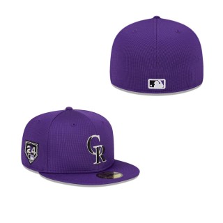 Colorado Rockies Purple 2024 Spring Training 59FIFTY Fitted Hat