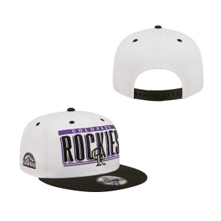 Colorado Rockies Retro Title 9FIFTY Snapback Hat White Black
